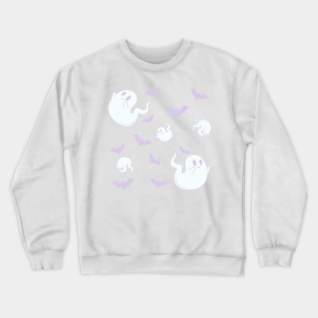 Ghost and Bats Crewneck Sweatshirt by Eren